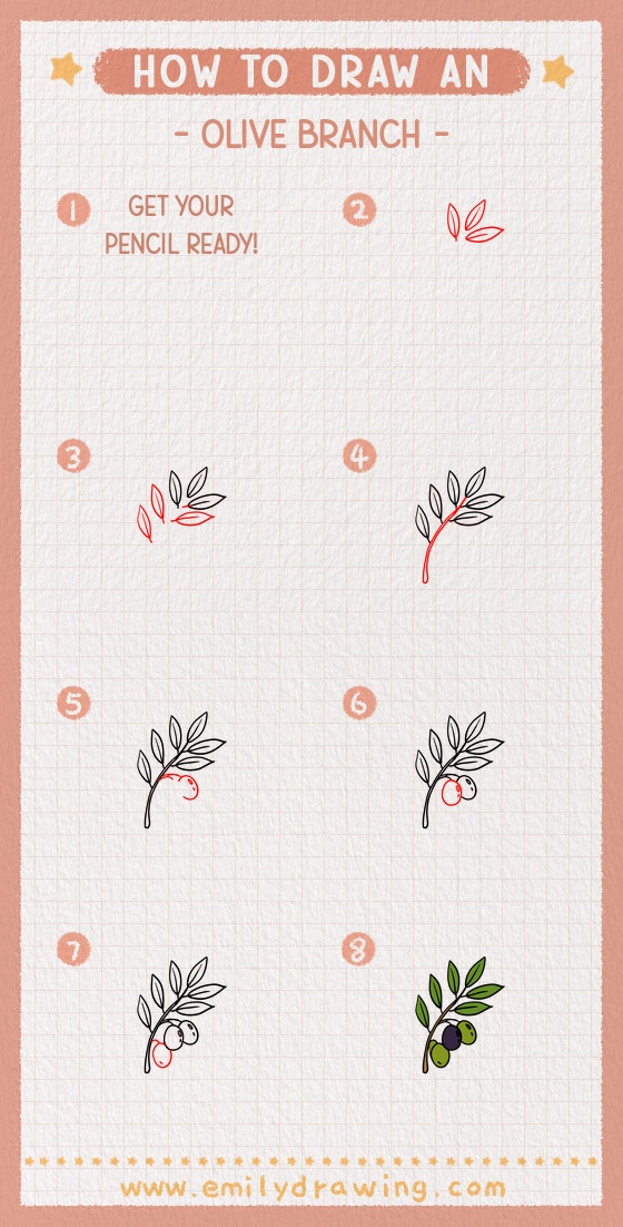 how to draw an olive branch pinterest pin
